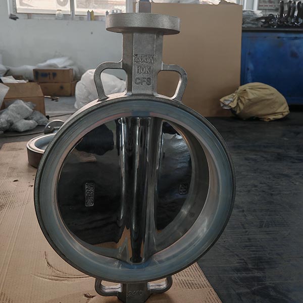 double shaft cf8 wafer butterfly valve