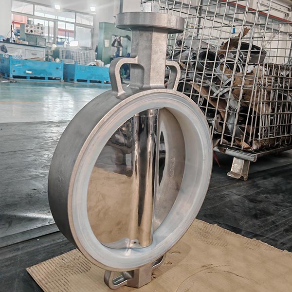 silicon rubber seat cf8 wafer butterfly valve